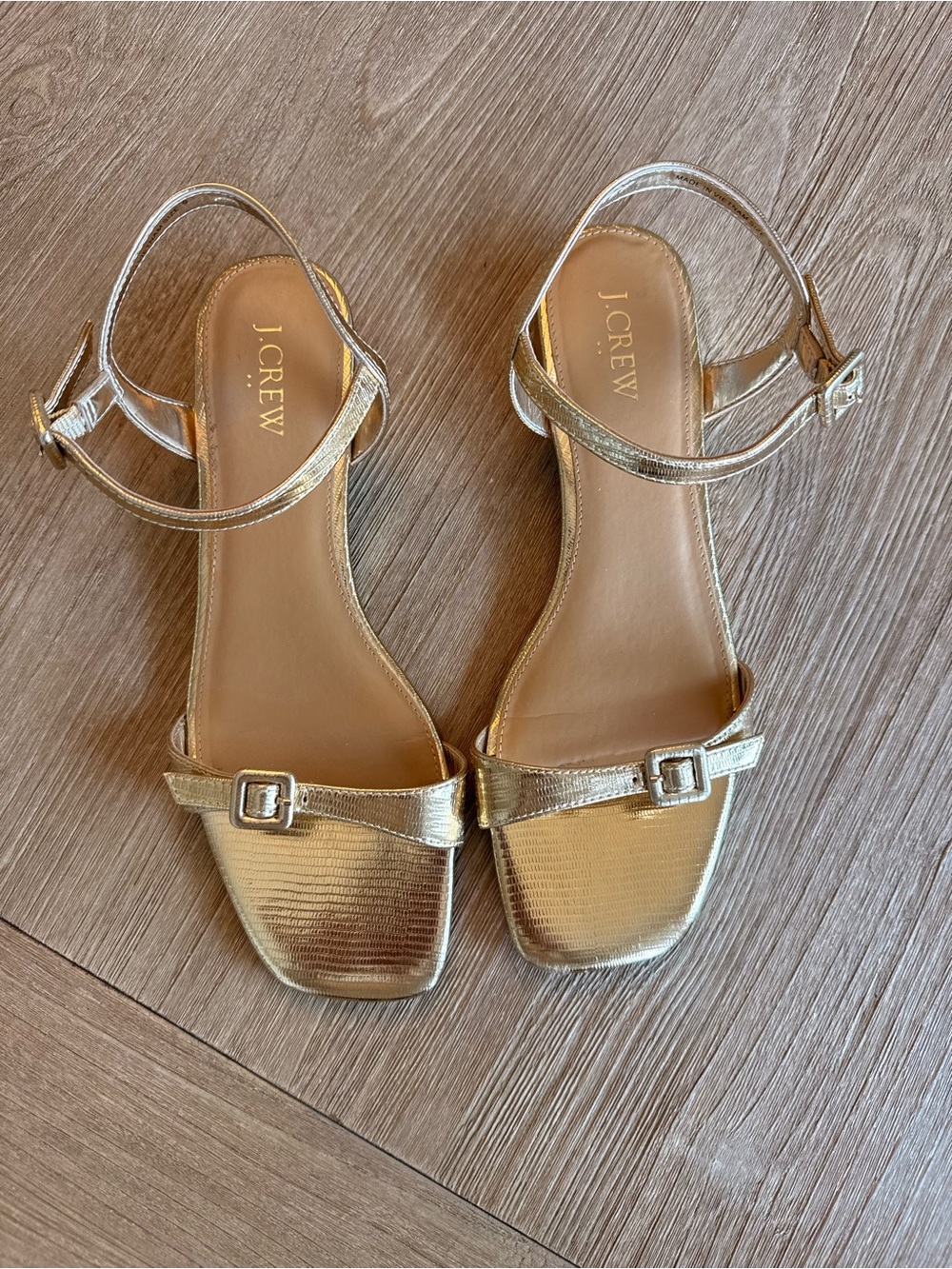 J Crew Textured Ankle Strap Sandal